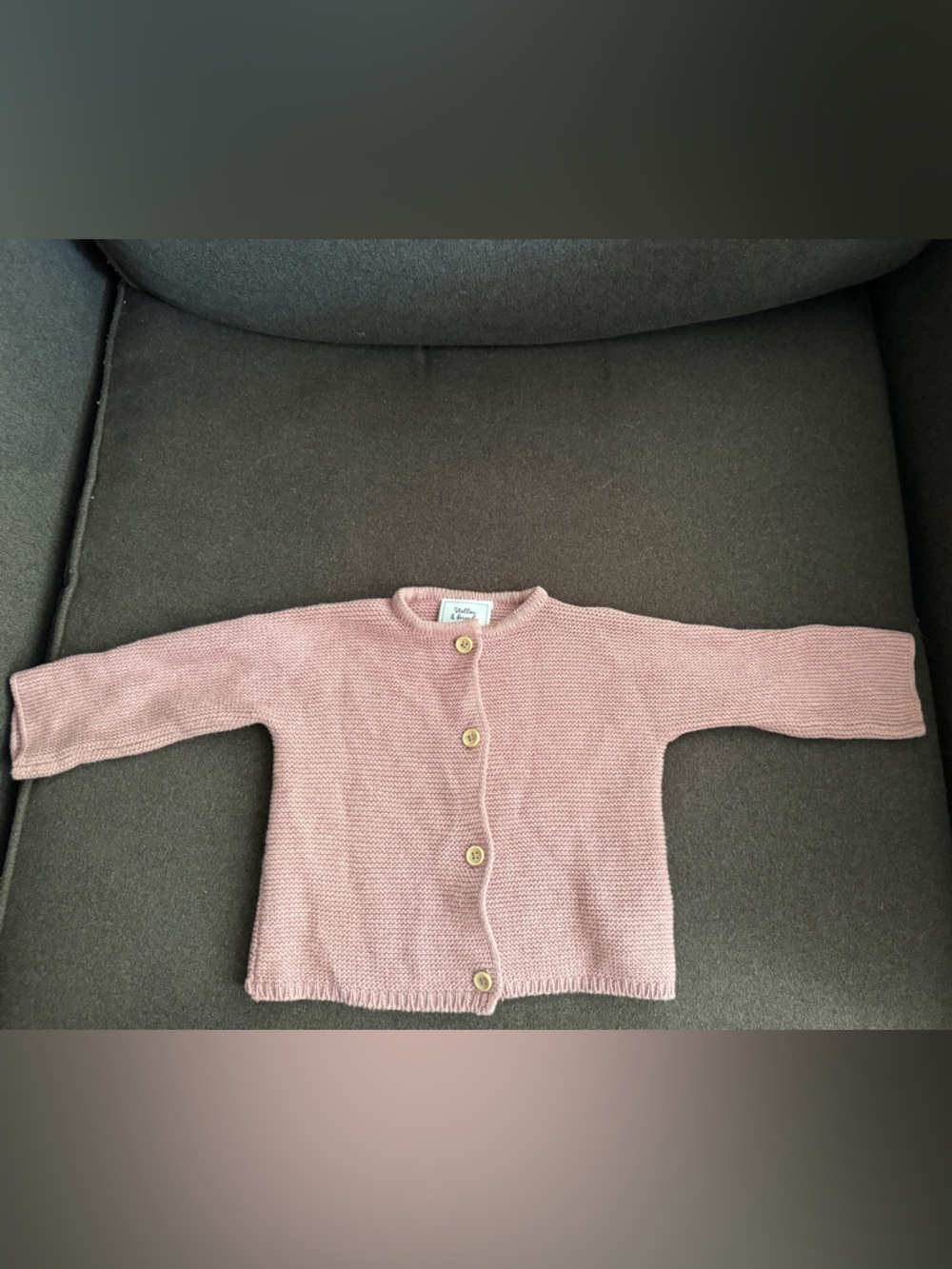 Stellou and Friends Baby Knit Button-Front Sweater Cardigan (3-6m)